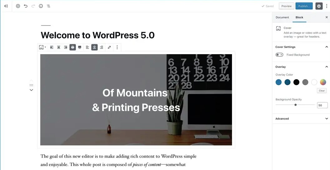 【WordPress】新エディタ「Gutenberg（グーテンベルク）」を試す！