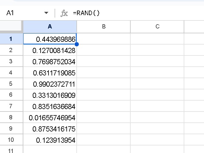【スプレッドシート】RAND関数とは？使い方について