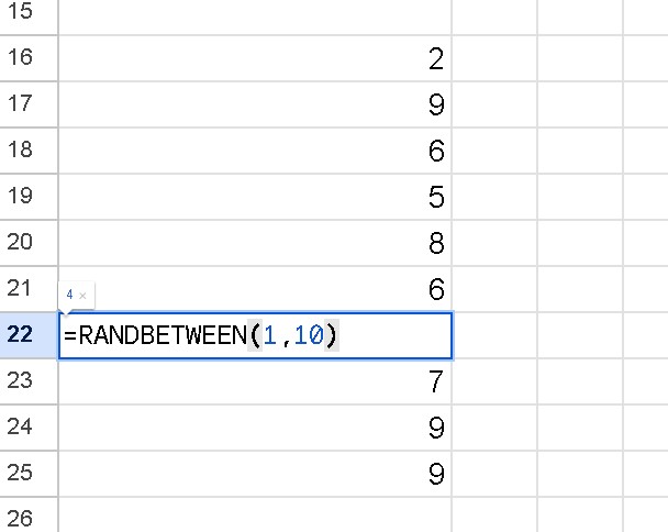 【スプレッドシート】ランダムな整数を発生させて担当者をランダムに割り振る（Part1）RANDBETWEEN()関数
