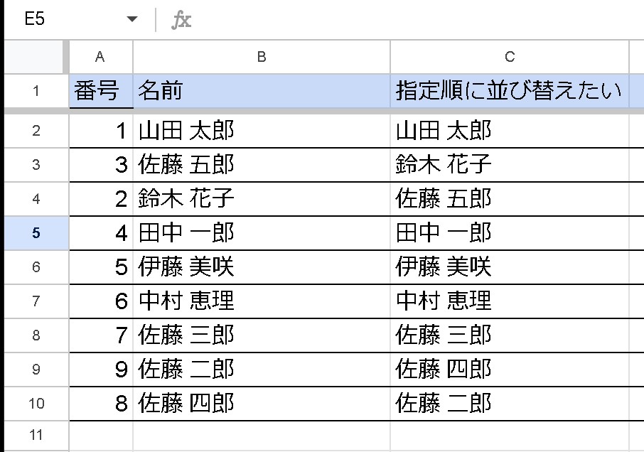 【スプレッドシート】SORT関数でデータを指定した順番に並び替える方法