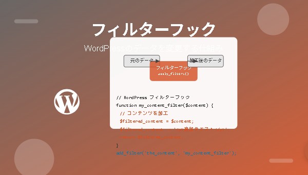 【WordPress】フィルターフックについて解説（基本と仕組み）