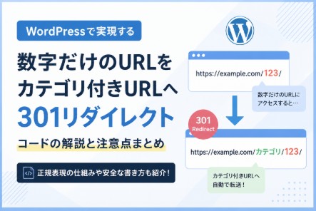 WordPressで「数字だけのURL」をカテゴリ付きURLへ301リダイレクトするコードの解説