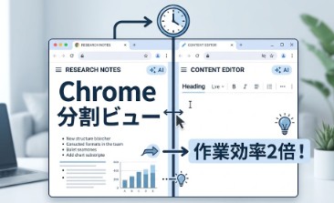 Chrome分割ビューの使い方！2026年最新の2画面表示で作業効率を劇的に上げる方法