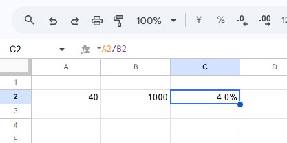 【保存版】Googleスプレッドシートで比率を計算する3つの方法！基本から応用まで徹底解説