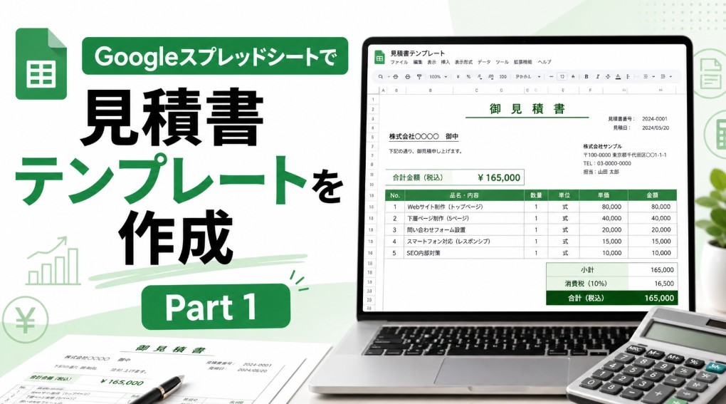 【Googleスプレッドシート】見積書のテンプレートを作成する（Part1）