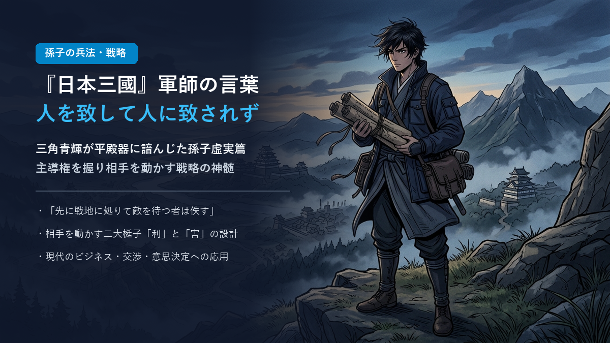 『日本三國』軍師・三角青輝が諳んじた『孫子』の兵法「人を致して人に致されず」とは？主導権を握る戦略の本質を解説