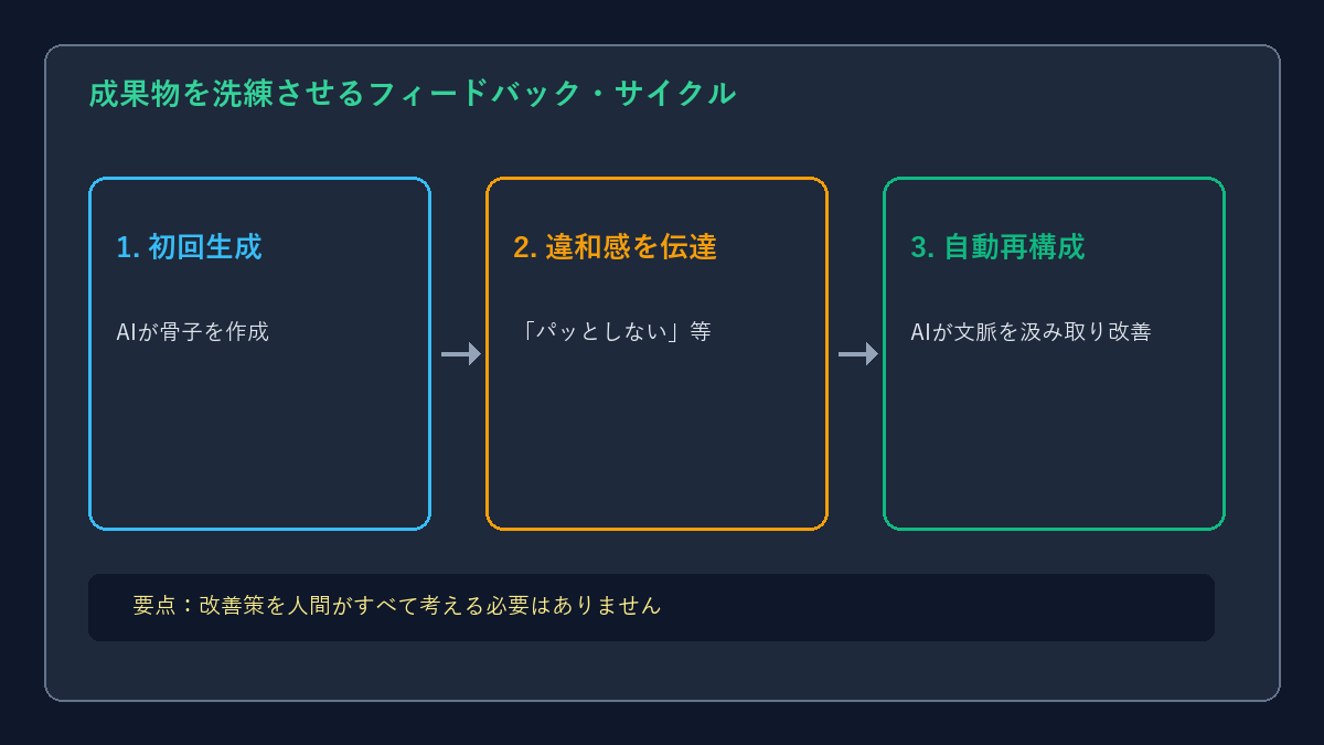 成果物を洗練させるフィードバック・サイクル