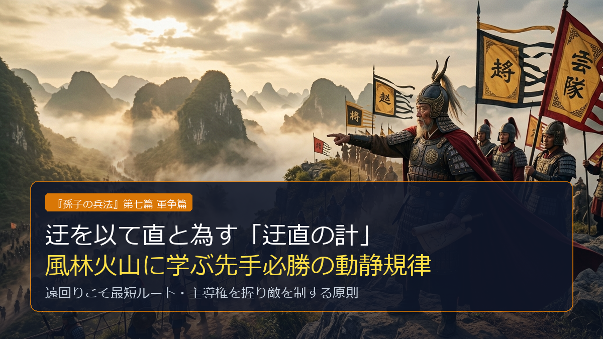 『孫子』軍争篇とは？「迂直の計」と風林火山に学ぶ先手必勝の動静規律を解説