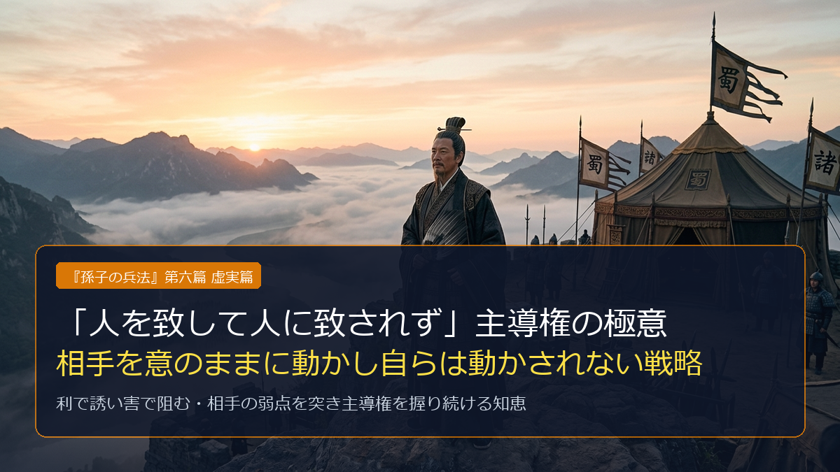 『孫子』虚実篇「人を致して人に致されず」とは？先手で主導権を握り「利と害」で相手を動かす戦略の真髄を解説
