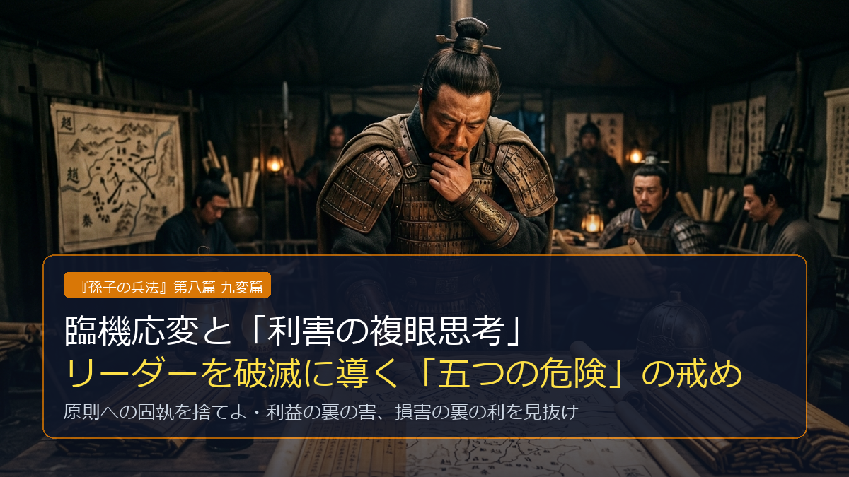 『孫子』九変篇とは？臨機応変の知恵とリーダーを破滅させる「五つの危険」を解説