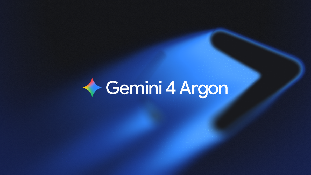 Google Antigravity公式ブログ「Gemini 4 Argon」キービジュアル